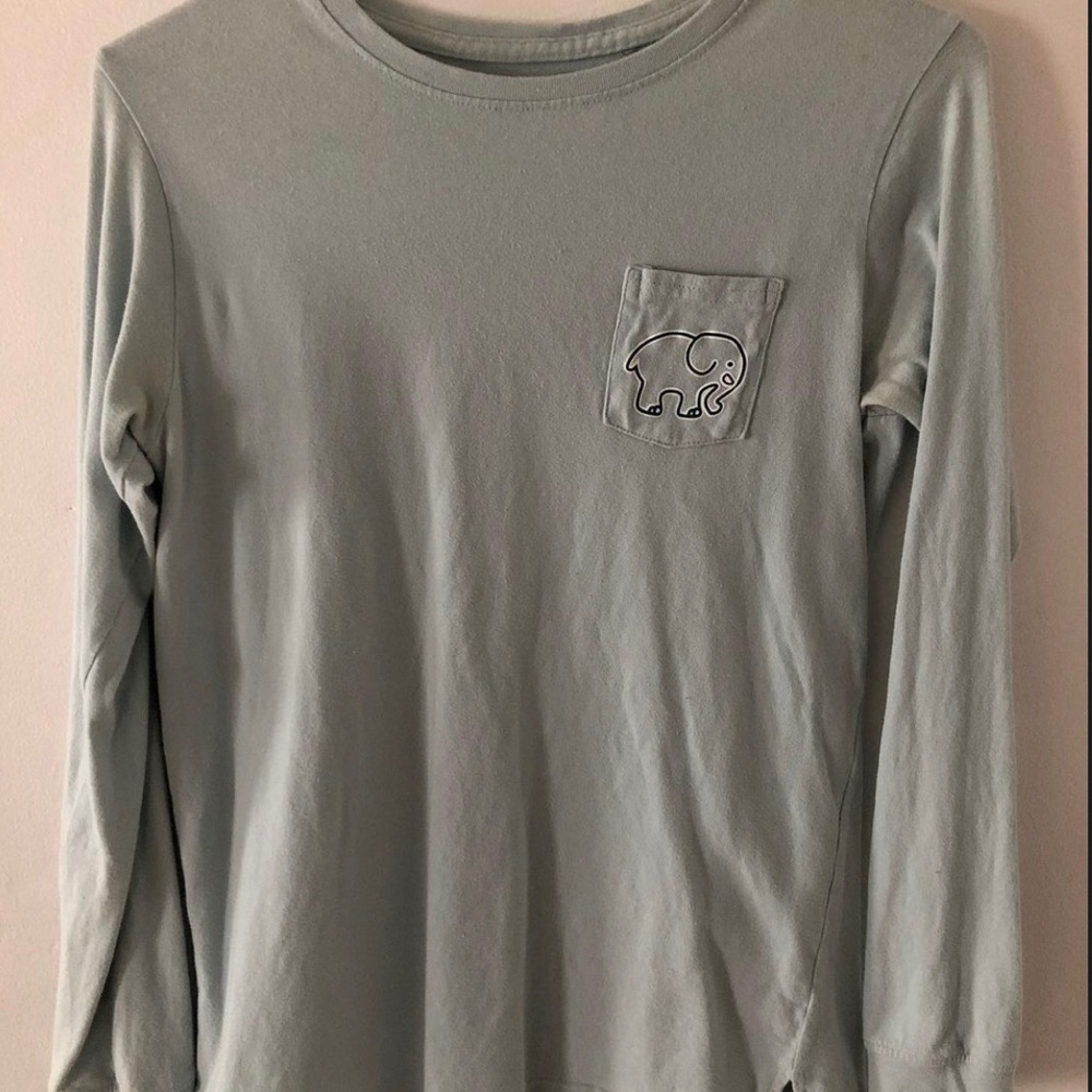 pale blue ivory ella long sleeve tee